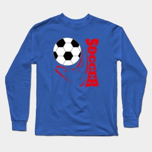 Soccer Foot - Red Long Sleeve T-Shirt